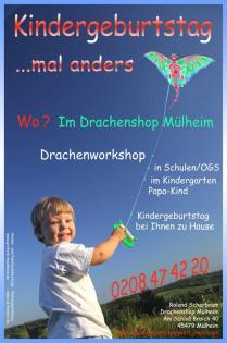 Kindergeburtstag im Drachenschop Mülheim-Kindergarten/ Papa-Kind-Schule/ OGS N