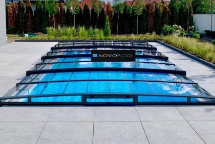 Pooldach PRESTIGE 9 50m x 4 00m 4 88 x 0 60m vormontiert