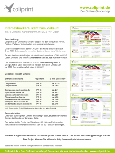 Onlinedruckshop Coliprint. de steht zum Verkauf
