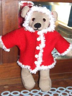 SANTA CLAUS - TEDDYBÄR HANDARBEIT NEU