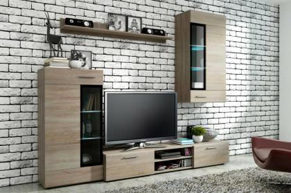 Möbelset TANGO ohne LED laminierte Platte Wohnzimmer Breite 235cm