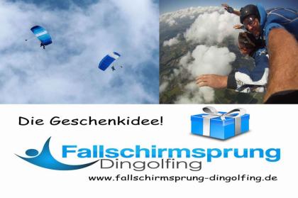 Tandemsprung Fallschirmsprung Dingolfing Niederbayern nähe München Regensburg