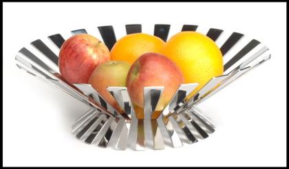 Design Obstschale aus Edelstahl Fruchtschale
