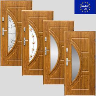 Tür Haustür Eingangstür Stahltür 80/ 90 Modern S1/ S2/ S3/ S4 Weiß Verglasung