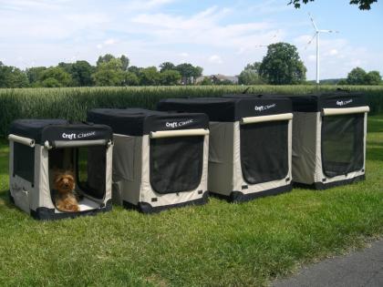 Orignale englische Croft Hundebox faltbar inkl. Sichtschutz