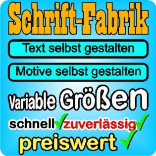 HECKSCHEIBENAUFKLEBER SELBST GESTALTEN - SCHRIFT-FABRIK. DE