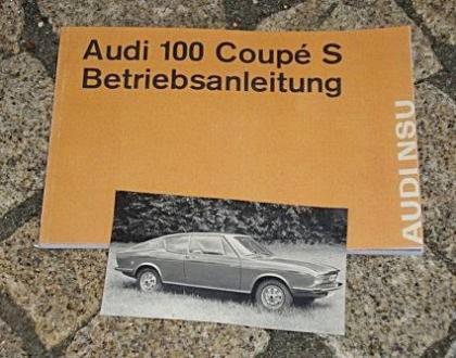 Betriebsanleitung Audi 100 S Coup 1971
