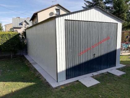 Blechgarage 4x6 m Garage KFZ Lager Schuppe mit Aufbau Anthrazitgrau
