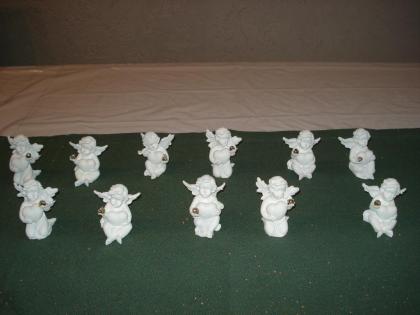 12 Engel mir Herz aus Polyresin Polystein