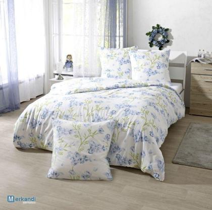 Elegante Bettwäsche franz. Maße mit Blütenranken