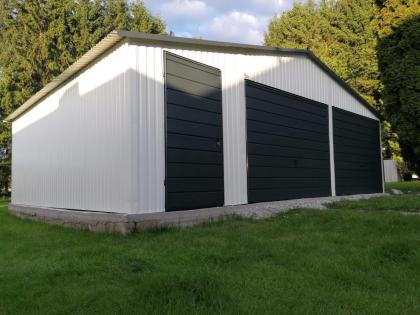 Blechgarage Garage Einzelgarage Metallgarage 8x5 m Blech verzinkt Stahl