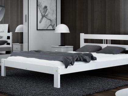 Kieferbett Bett Doppelbett Jugendbett Massivholz Holz Weiß