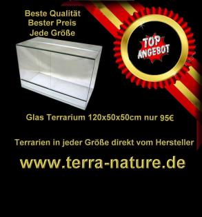 Glas Terrarium 120x50x50 cm nur 95Euro in jeder Größe möglich