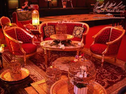 Barock Luxus Lounge Möbel Deko Verleih für Events Galas Messe Film- TV Pr