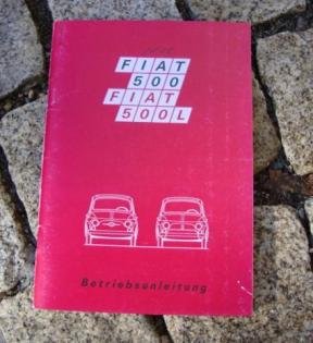 Betriebsanleitung Fiat 500 F / L 1970