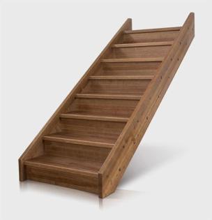 FREITRAGENDE TREPPEN ZUR SELBSTMONTAGE TYP U L MASSIVHOLZ EICHE ESCHE BUCHE