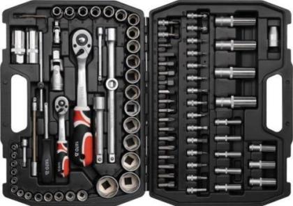 YATO Steckschlüssel 94 YT-1268 Werkzeugsatz 94 Teile Chrome-Vanadium Neu Set