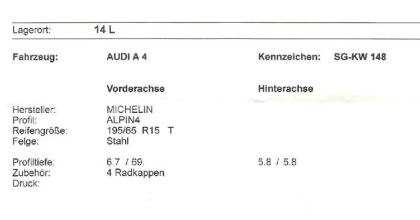 4 Winter Kompletträder für u. a. Audi A 4