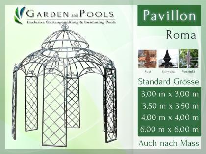 Romantiker Pavillon Rund Metallpavillon Gartenlaube Laube Metall