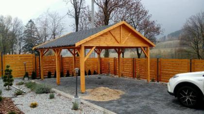 HOLZÜBERDACHUNG FÜR AUTO GARAGENVORDACH GARTENHAUS GARTENLAUBE PAVILLON 3 5x5m