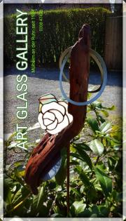 Gartenstecker Fensterbankstele Windspiele ART GLASS GALLRY Mülheim TIffany Kli