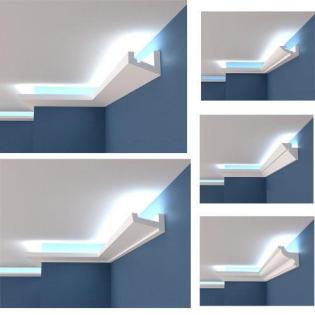 Polystyrol Stuckleiste Lichtprofile LED indirekte Beleuchtung Hartschaum 6M-24M