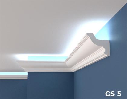 Polystyrol Leiste GS5 120x60 16M Stuckleiste Profile Stuckarbeit Stuckatur indir