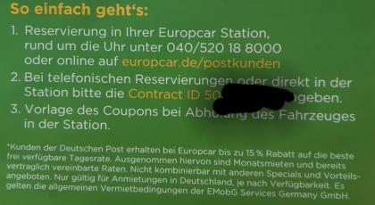 Europcar 15 Gutschein