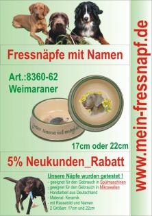 Fressnapf Hundenapf mit Namen - Weimaraner