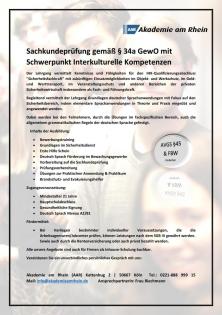 Sachkundeprüfung gemäß 34a GewO mit Deutschsprachförderung