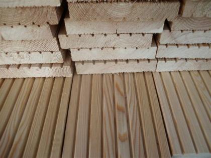 Terrassendielen sibirische Lärche - Holzterrasse als Komplettsatz - 4 x 4 Meter