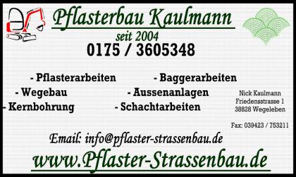 Pflasterarbeiten Halberstadt Baggerarbeiten Kernbohrung Aussenanlagen Wegeb