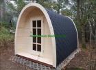Fasssauna Saunafass Gartensauna Saunapod massive 46 mm und 58 mm Wandstärken