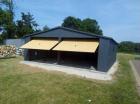 Blechgarage Garage Doppeltgarage Metallgarage 7x6 m mit Aufbau Anthrazitgrau