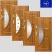 Tür Haustür Eingangstür Stahltür 80/ 90 Modern S1/ S2/ S3/ S4 Weiß Verglasung