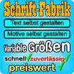 HECKSCHEIBENAUFKLEBER SELBST GESTALTEN - SCHRIFT-FABRIK. DE