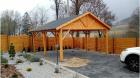 HOLZÜBERDACHUNG FÜR AUTO GARAGENVORDACH GARTENHAUS 5x5m