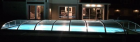 GFK Pool Ueberdachung 860 Klarglas flache Schienen PREISHIT