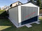 Blechgarage 4x6 m Garage KFZ Lager Schuppe mit Aufbau Anthrazitgrau