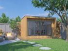 Modernes Gartenhaus Heimbüro Büro Gartenbüro
