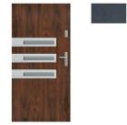 Tür Stahltür Haustür Eingangstür 65 mm warm Wega 90 Goldeiche Nuss Anthrazit