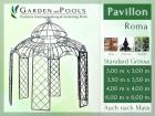 Romantiker Pavillon Rund Metallpavillon Gartenlaube Laube Metall