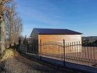 Blechgarage Garage Doppeltgarage Metallgarage 9x5 m Holzoptik