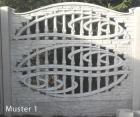 Komplette von 3x Betonplatte 1x Betonpfosten zum Betonzaun