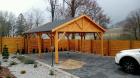 HOLZÜBERDACHUNG FÜR AUTO GARAGENVORDACH GARTENHAUS GARTENLAUBE PAVILLON 3 5x5m