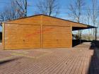 Blechgarage Garage Doppeltgarage Metallgarage 9x5 m Holzoptik