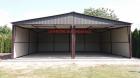Blechgarage 6x6 Garage KFZ Lager Stahlhalle RAL7016 mit Aufbau verzinkt Stahl
