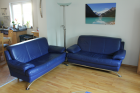 2 Stück 2-Sitzer Sofas blau