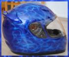 Airbrush Helm-Design - Blue Flame