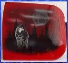 Airbrush Auto Tankdeckel Design Wolf in der Nacht